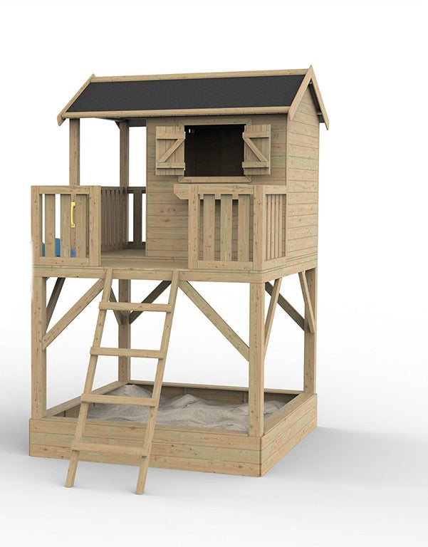 Funny XXL Wooden Playhouse with Sandbox