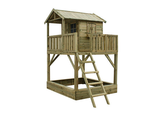 Funny XXL Wooden Playhouse with Sandbox