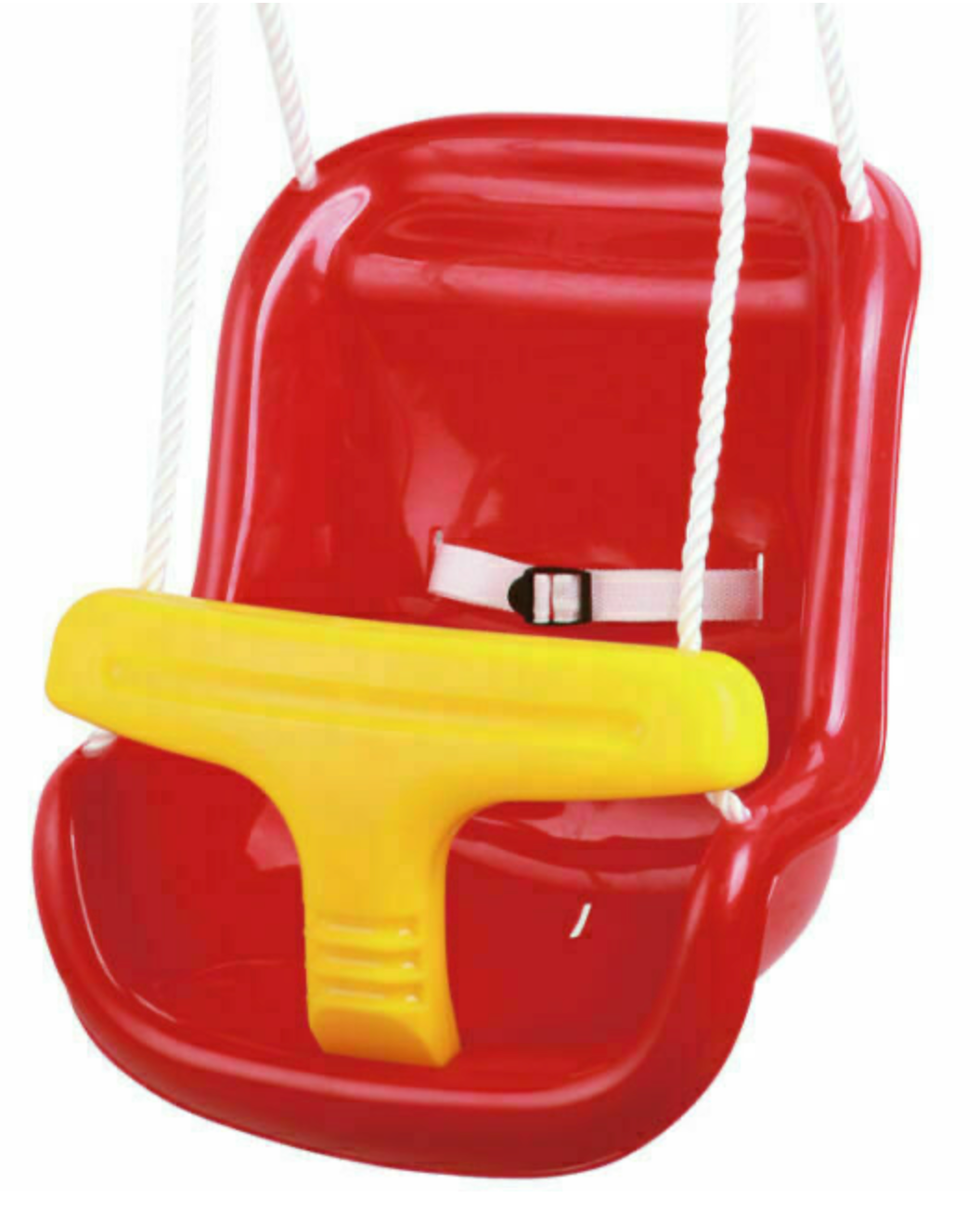 Deluxe High-Back Baby Swing Seat with T-Bar – Red