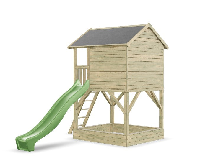 Big House Luxe Wooden Playhouse with Sandbox