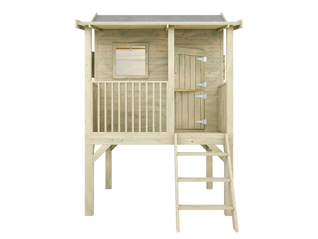 Platform Saloon Outdoor Wooden Playhouse For Kids