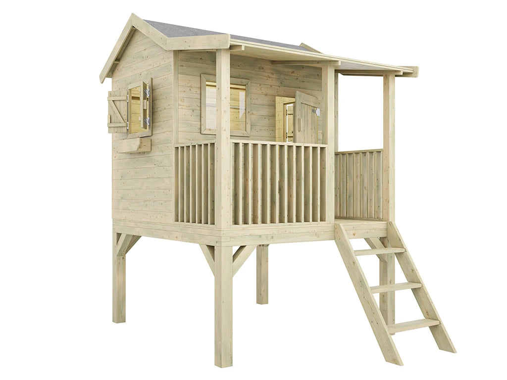 Platform Saloon Outdoor Wooden Playhouse For Kids