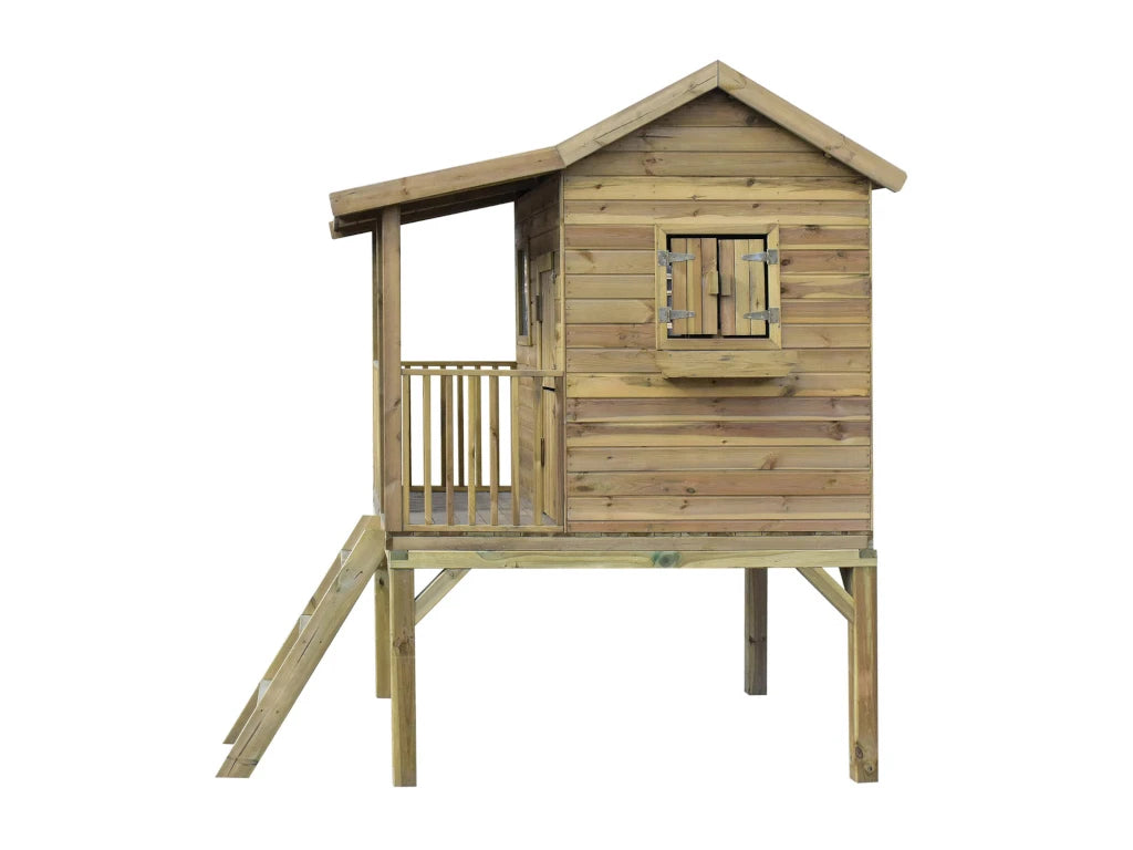 Platform Saloon Outdoor Wooden Playhouse For Kids