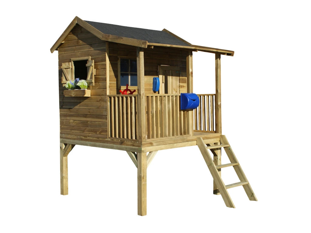 Platform Saloon Outdoor Wooden Playhouse For Kids
