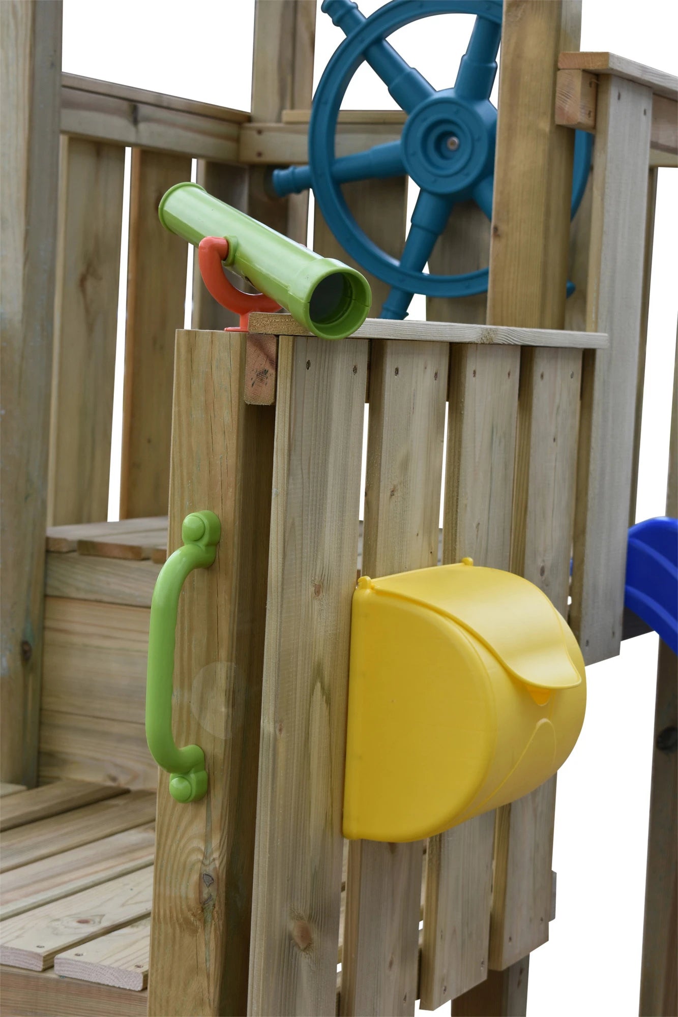 Pirate Outdoor Wooden Play Tower with 2 Free Slides