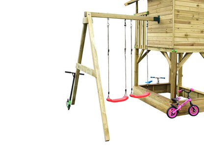 Big House Luxe Wooden Playhouse with Sandbox