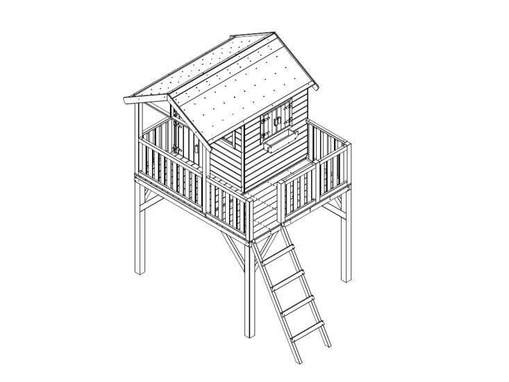 Kids Funny XXL Outdoor Wooden Playhouse