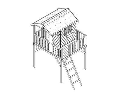 Kids Funny XXL Outdoor Wooden Playhouse