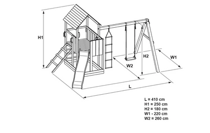 Little Monkey Wooden Play Tower with Slide