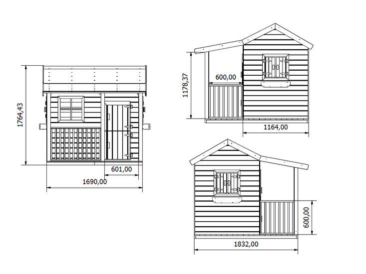 Kids Saloon Outdoor Wooden Playhouse
