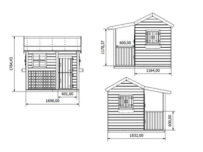 Kids Saloon Outdoor Wooden Playhouse