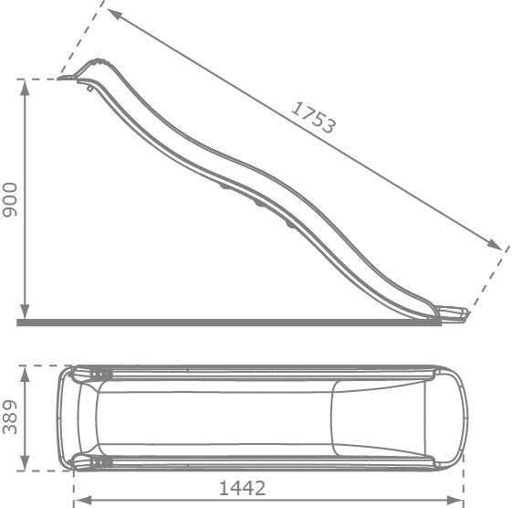 175cm Wave Slide - Red