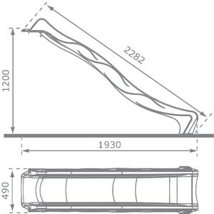 240cm Wave Slide – Red