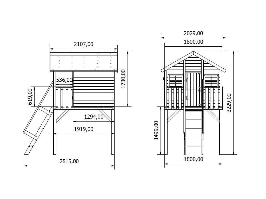 Big House Wooden Playhouse