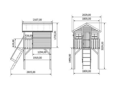 Big House Wooden Playhouse