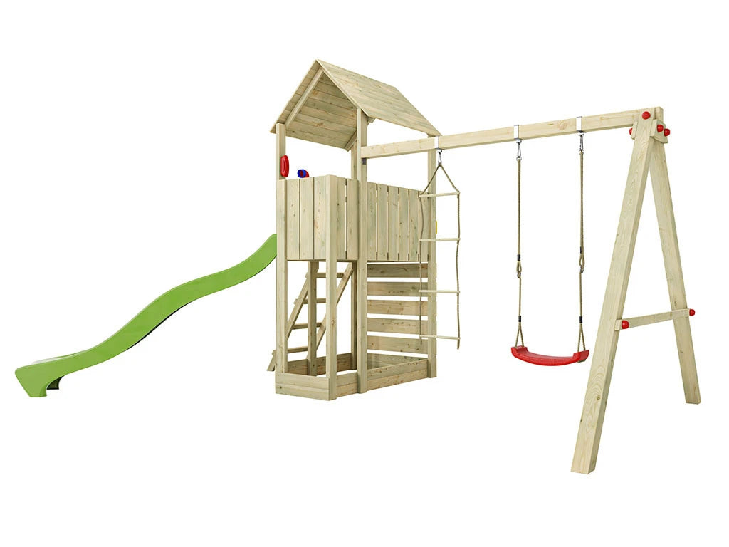 Big Monkey Wooden Play Tower with Slide