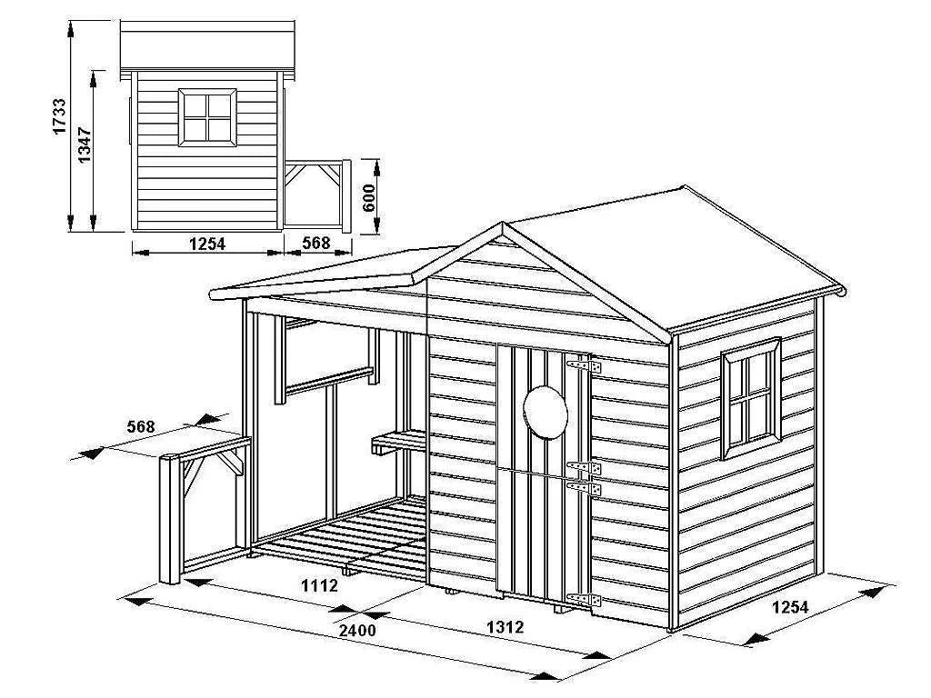 Milan Outdoor Wooden Playhouse For Kids