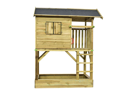 Treehut Wooden Playhouse with Sandbox